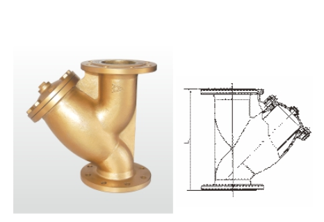 埃美柯黃銅法蘭過(guò)濾器結(jié)構(gòu)圖