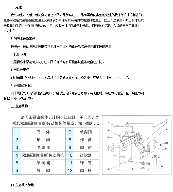 埃美柯緩開快閉止回閥結構